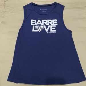 Pure Barre - Barre Love Tank Top - Size Small Navy